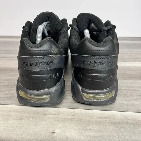 New Balance 574 Black Leather Sneakers Mens 10 Casual Shoes Walking Comfy - Picture 4 of 6